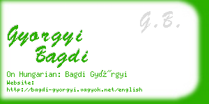 gyorgyi bagdi business card